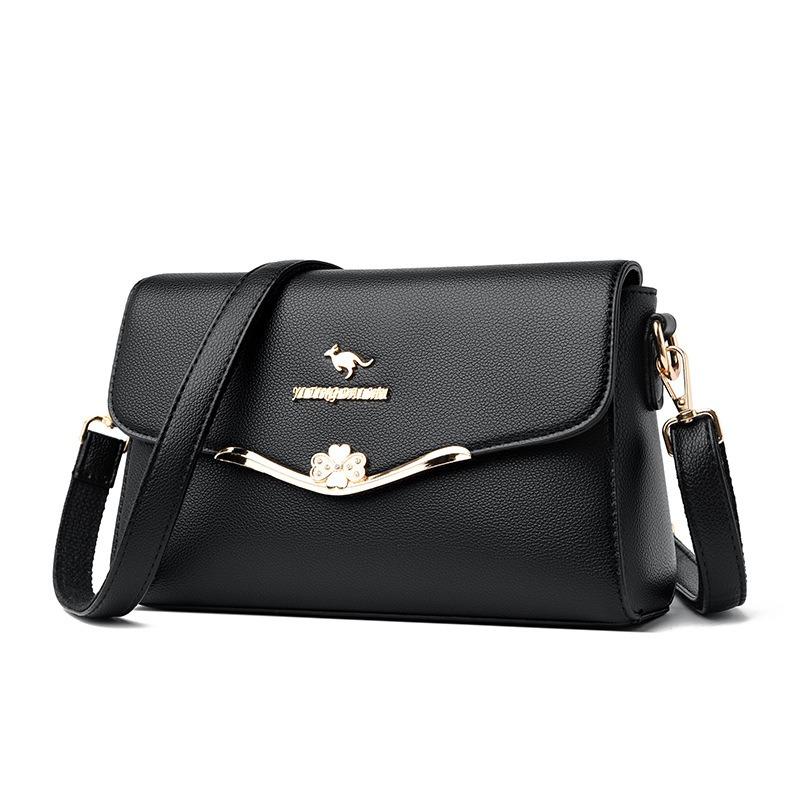 Lady Flip-top Anti-theft Shoulder Bag, Casual Cross-body Bag, Soft Leather Handbag