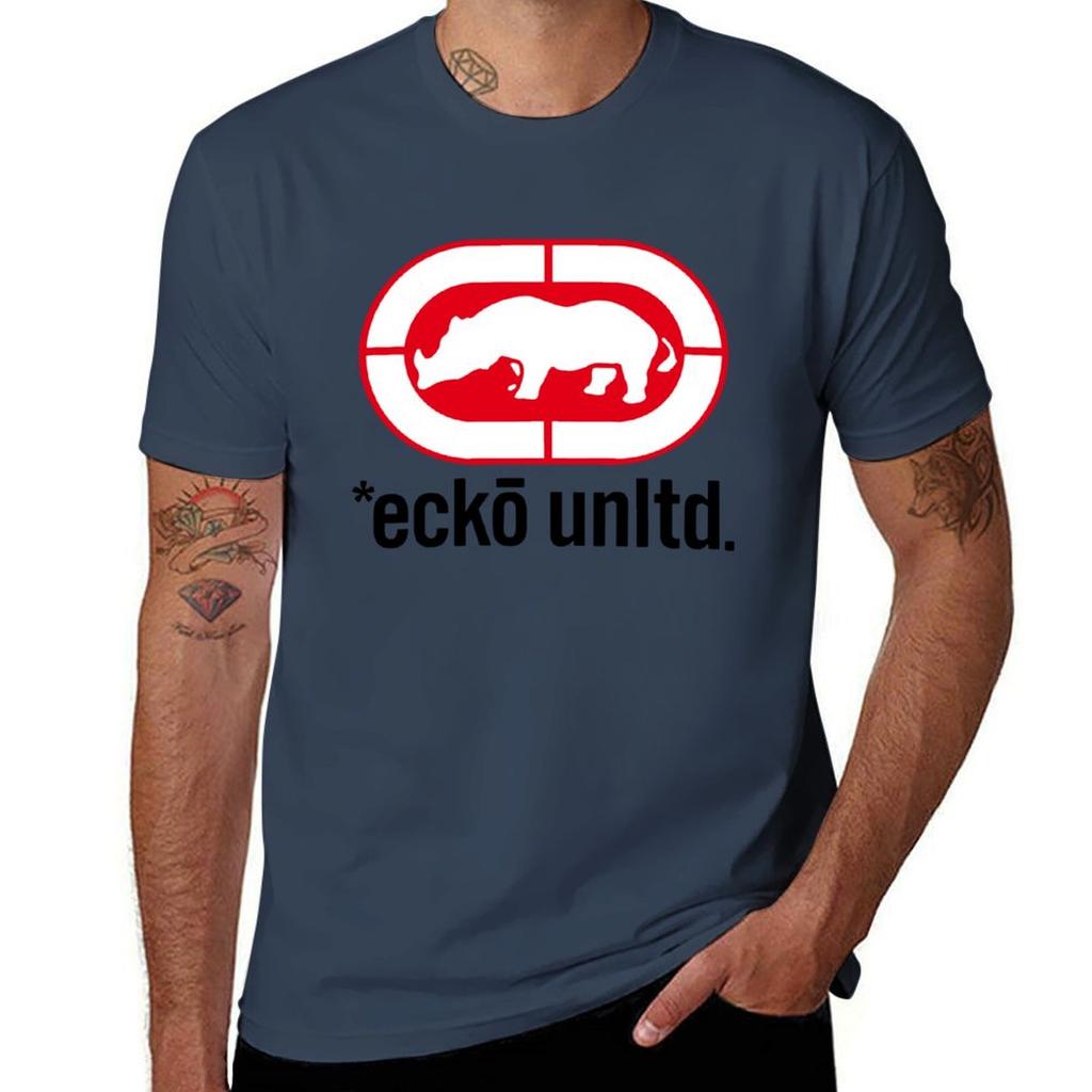 Red Rhino Ecko Unltd Original Nostalgic Streetwear Tshirt Tees Vintage Blouse Black T Shirts For Unisex