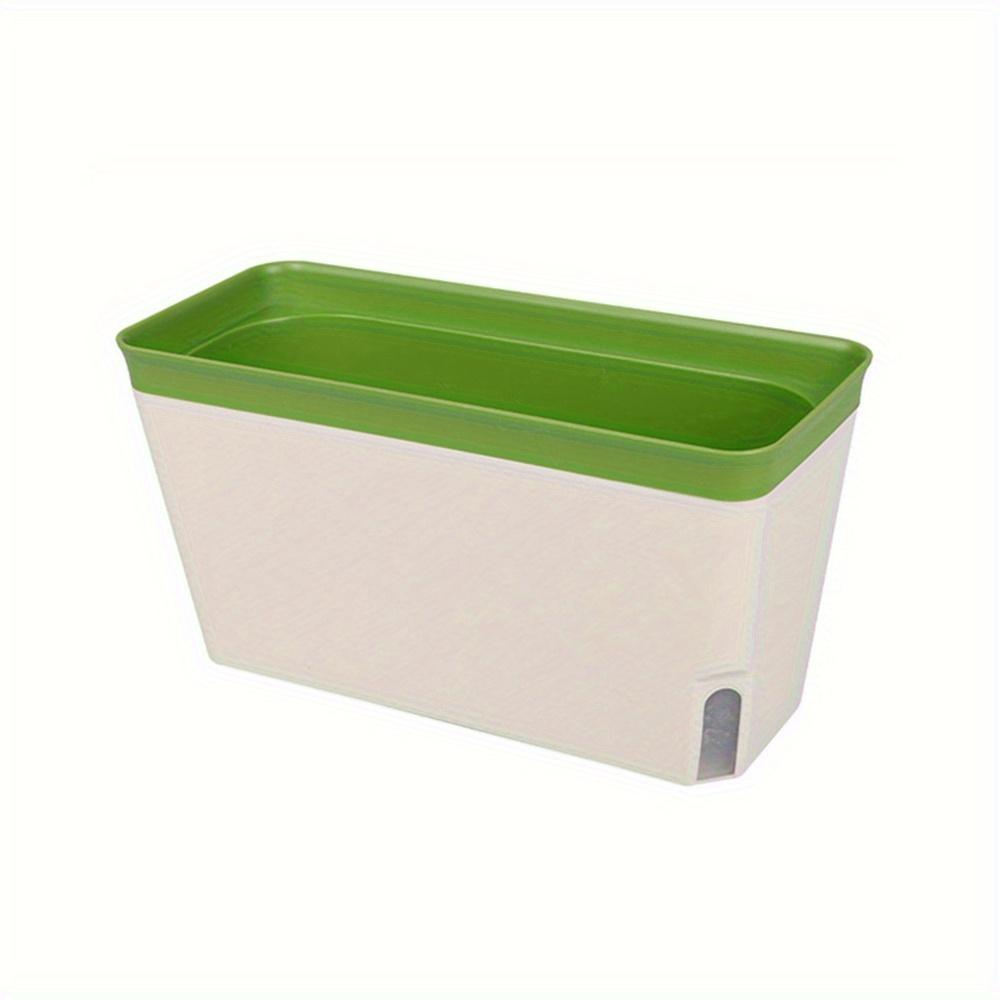 

Комплект для подоконника с самополивом 10,5 :Пластиковый набор для выращивания трав с видимым индикатором уровня воды - подходит для комнатных трав, овощей зелёный