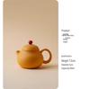 Handmade Huang Duan Ni Zisha Teapot - Mini Chinese-Style Filtered Tea Infuser for One Person