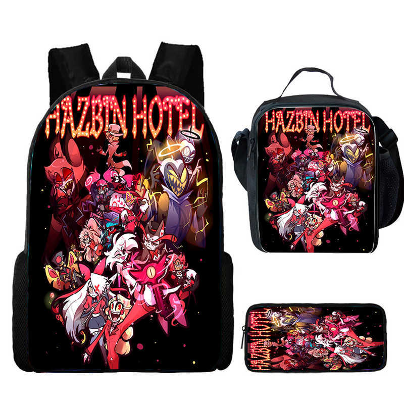 Hell Inn Hazbin Hotel Student School Bag High Value Leisure Oxford Ridge Relief Backpack