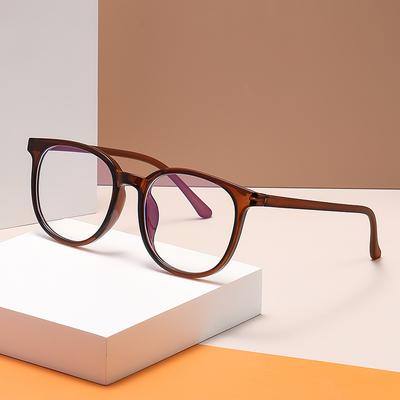 14529 Round Frame High Sense Tr90 Plain Thin Glasses Frame 2023 Versatile Fashion Internet Celebrity Street Shot Flat Mirror