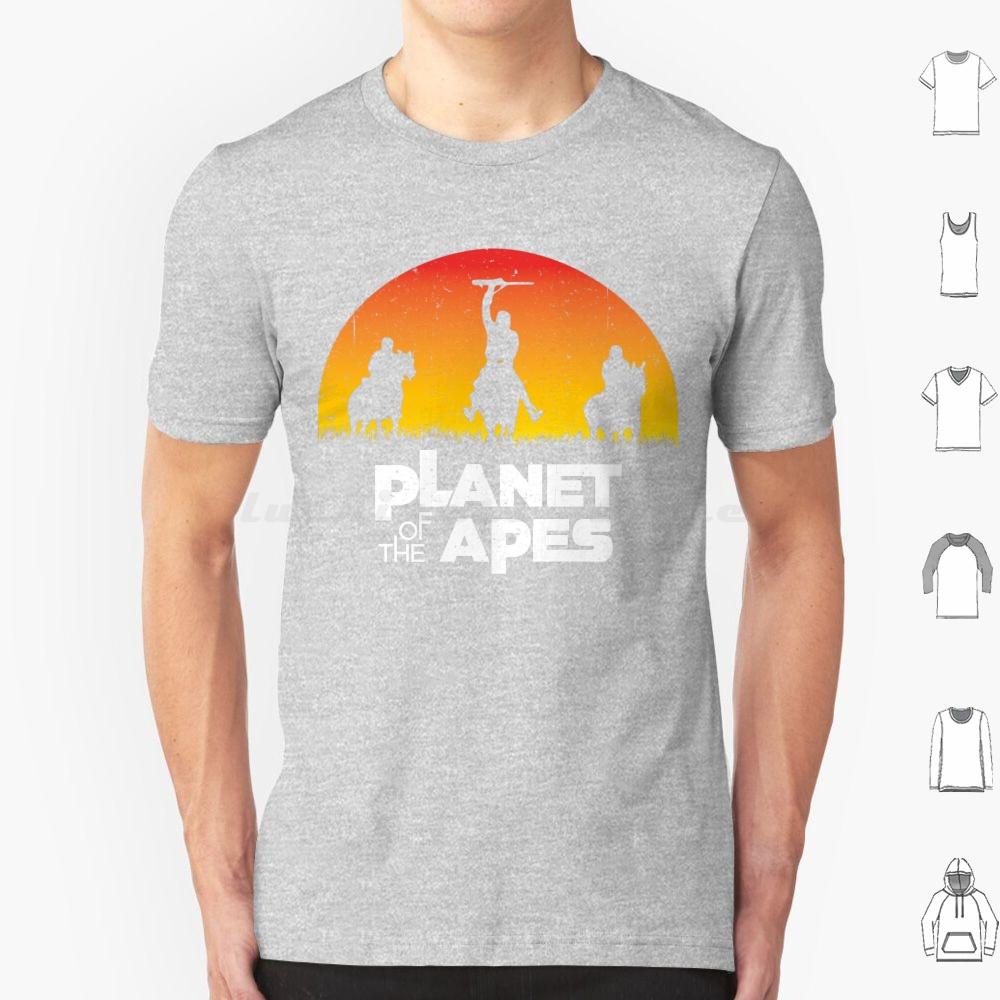 Planet Of The Apes Sunset T Shirt 6xl Cotton Cool Tee Planet Of The Apes Apes Charlton Heston Chimpanzee Film Filthy Animal