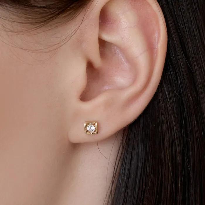 14k Square Cushion Piercing (single)