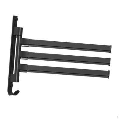 180 Rotation Towel Rack Swivel Holder Swings Out Easy Installation Drying Hanger