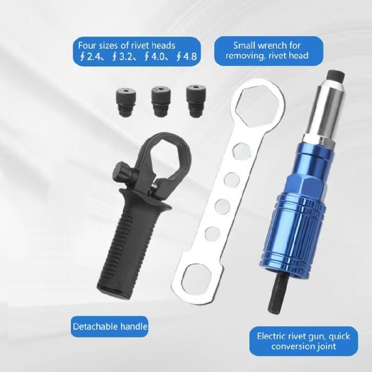 Electric Rivets  Tool  Conversion Set User Friendly Rivets  Tool  Adapter for Fast and Easy Riveting In Repair & Decoration Work