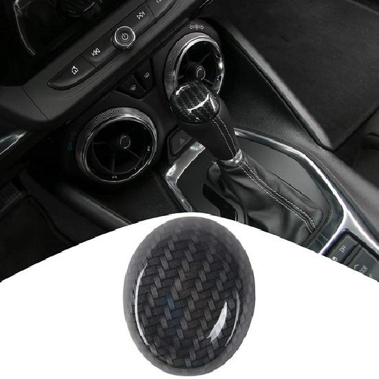 Console Gear Shift Panel Trim Cup Holder Cover for Chevy Camaro 17+ Carbon Fiber