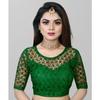 Blusa de Boda Pakistaní Cuello Redondo Choli Étnico para Mujer India Mangas Medias