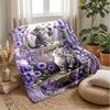 Lavender Dreams Theme blanket Lightweight Warm Flannel Blanket Decorative Throw Blanket for Home Decoration