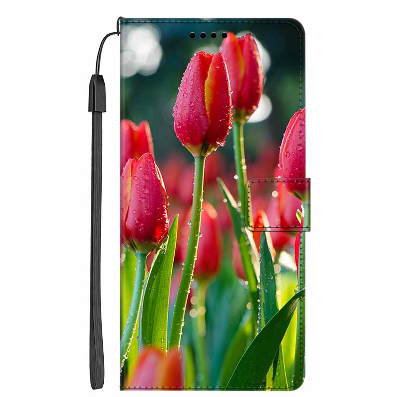 Leather Flip Cover For Redmi Note 14 Pro+ 5G Colorful Flower Patterns Phone Case For Redmi Note 14 4G 2025 Flip Case Wallet Bags