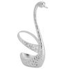 Stainless Steel Spoon Tableware Kit with Zinc Alloy Swan Shape Holder Storage OrganizerSilver