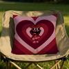 Smiling CCatnap Heart Cushion Cover Soft Reversible Durable Pillow Cover MultiScene Use for Home Car Daily Comfort