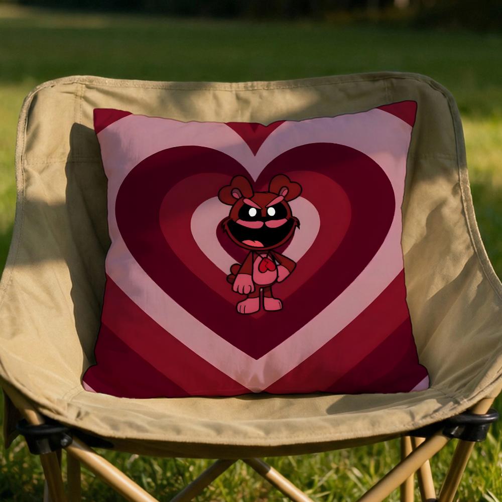 

Smiling CCatnap Heart Cushion Cover Soft Reversible Durable Pillow Cover MultiScene Use for Home Car Daily Comfort 30X30cm
