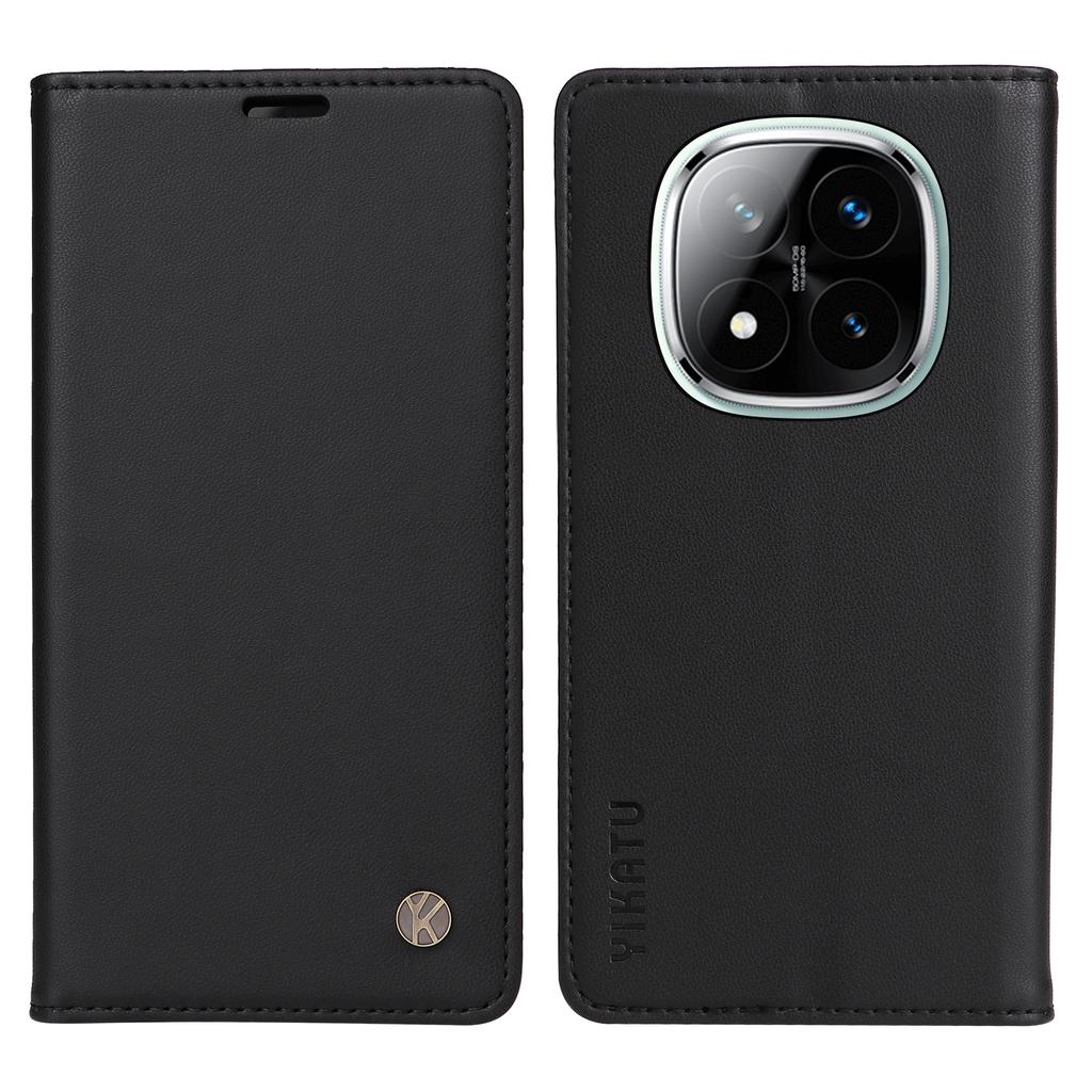 YIKATU YK-001 For Xiaomi Redmi Note 14 Pro+ 5G/Note 14 Pro 5G/Poco X7 5G Case Stand Leather Phone Cover Strong Magnetic Closure
