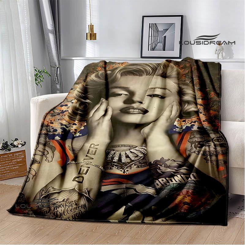 Marilyn Monroe Printed blankets picnic blanket Warm Flannel blankets Soft and comfortable blanket bed linings Birthday Gift