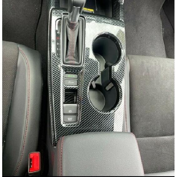 Carbon Fiber Gear Shift Box Panel Cover Trim For - Honda Civic Sedan 1P