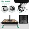 Patio Umbrella Base with Wheels Umbrella Holder Fillable Cantilever Umbrella Base for Outdoor Patio Garden Deck Poolside Lawn