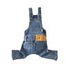 Salopette di Denim Leggere e Traspiranti per Cani con Spallacci Regolabili, Tessuto Morbido Lavato, Stile Casual, Abbigliamento per Animali Domestici Adatto per Primavera e Autunno