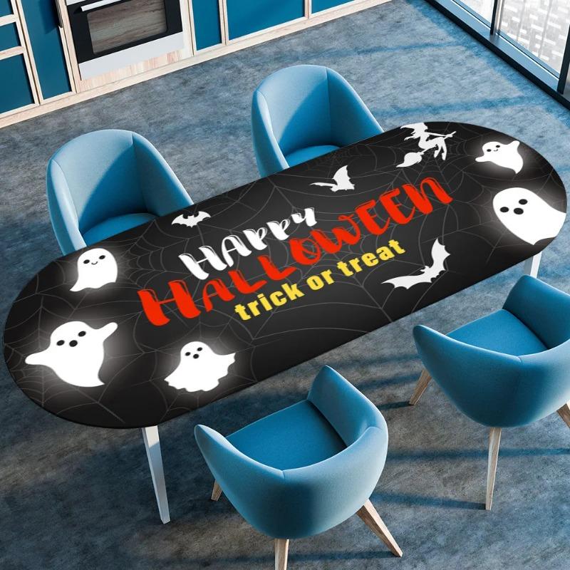 

Кухня Столовая Свадебная Вечеринка Скатерть Хэллоуин Овальная Скатерть Водонепроницаемая Маслостойкая Скатерть Садовый Двор Домашний Декор 91cmX152cm