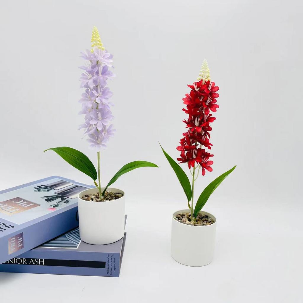 Simulation Plant Hyacinth Pot With Plastic And Silk Material For Home Wedding And Photography Uses
