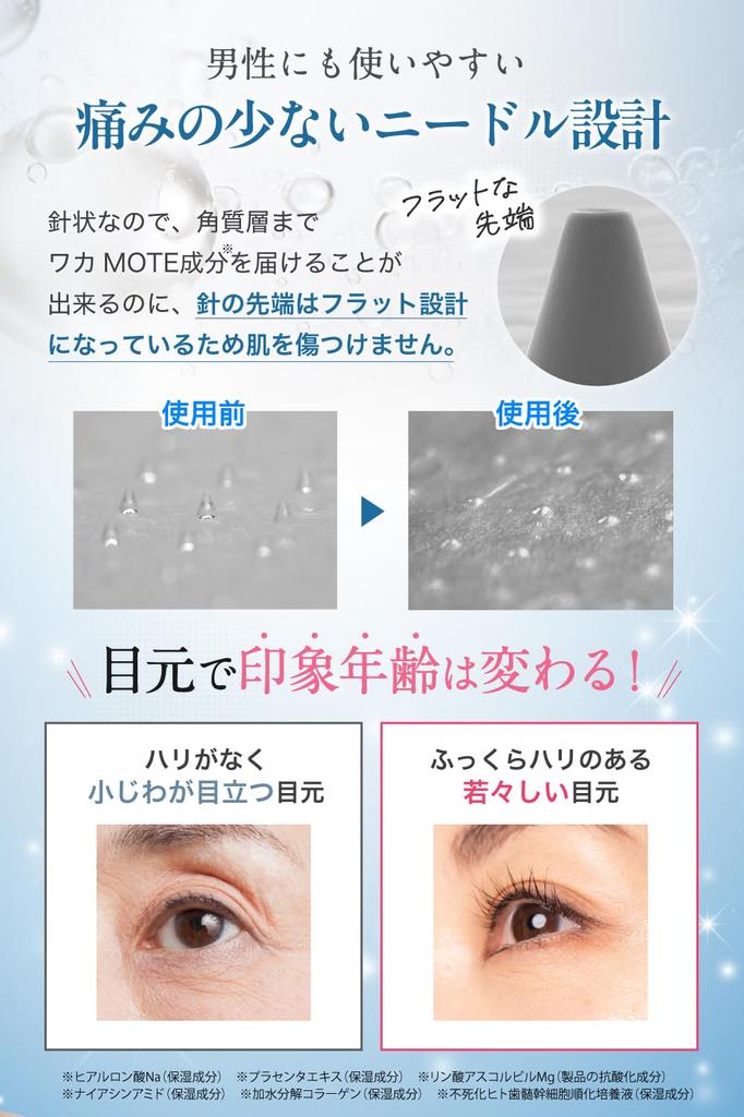 in Japan Unisex Microneedle Eye Patches for Eye Hyaluronic Acid and Human Stem Cell Culture for Reducing Dark Dry and Firming Skin Gua Mote Patches