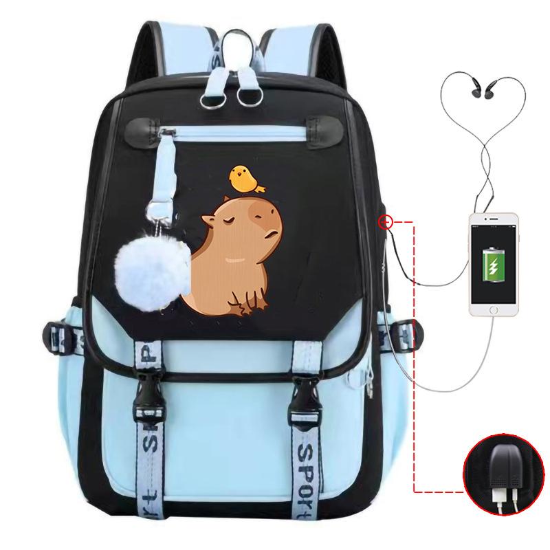 Süßer bedruckter USB-Anschluss Multifunktionaler Freizeit-Reise-Rucksack