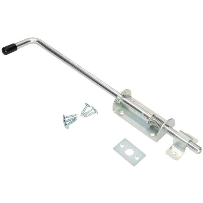 Verrou De Porte KOTARBAU Verrou De Porte Coulissante Avec Ressort, Fabriqué En Argent Inoxydable, Poignée En Caoutchouc, 400 Mm