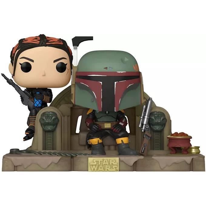 Figurine funko pop! moment : mandalorian - boba fett &amp; fennec shand