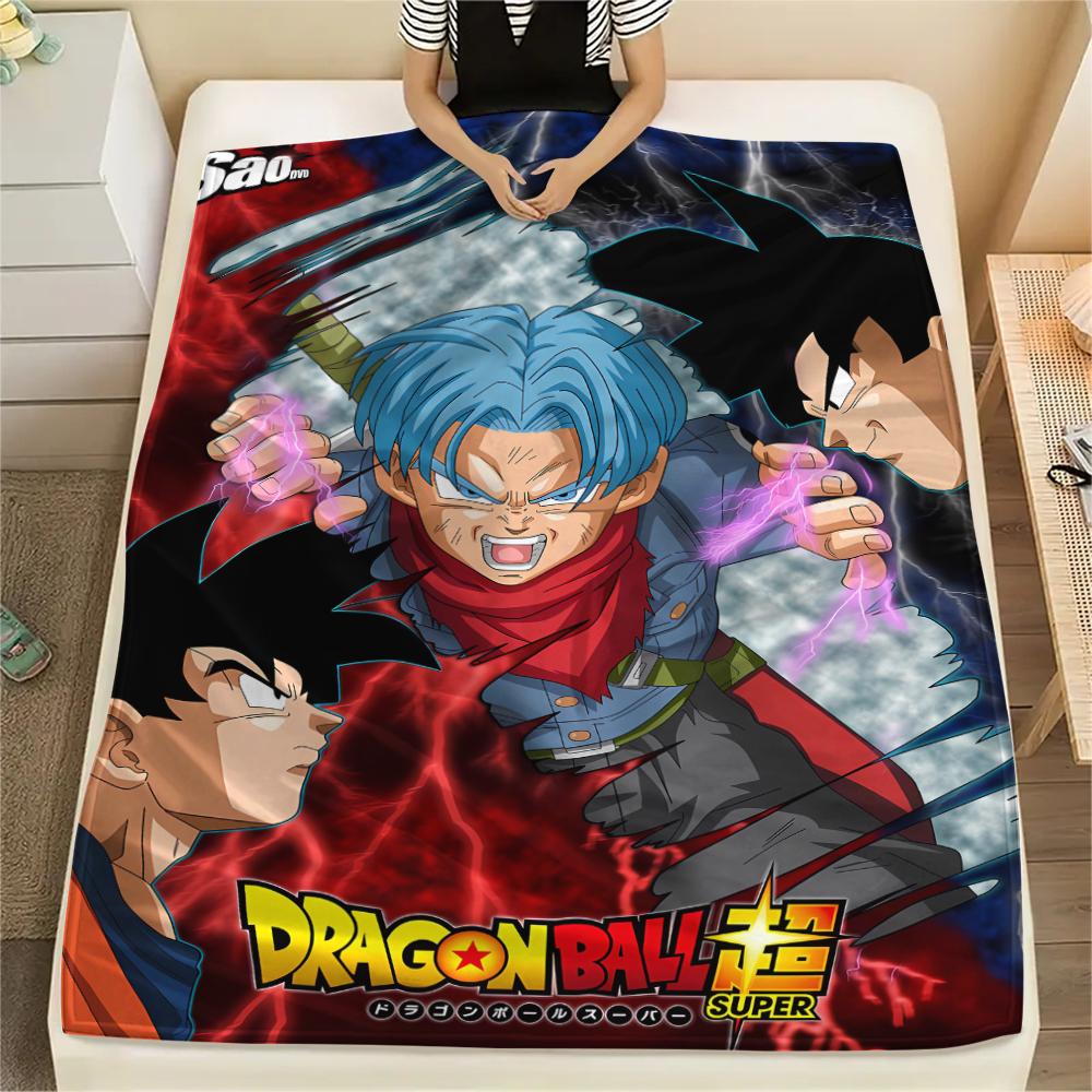 Dragon Ball Poster Druck Flanelldecke, Hohe Qualität, Bequem für alle Jahreszeiten, Heimdekoration, Wärme und Komfort, Perfekt für Weihnachtsgeschenke