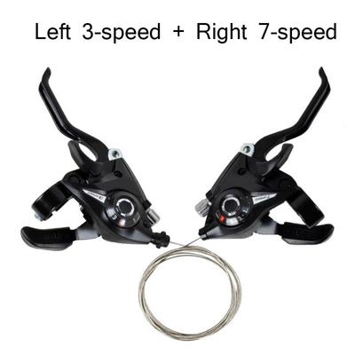Deragliatore bici 3x7 21 velocità Deragliatore bici da montagna Foto Cinghia freno Cavo Disco bici Impugnatura per MTB Escursionismo