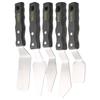 5pc Palette Knives Spatula Black Wood Handle Stainless Steel Oil Acrylic Paint Artist Knife