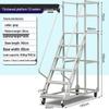 Heavy-Duty Movable Warehouse Stocking Ladder Cart