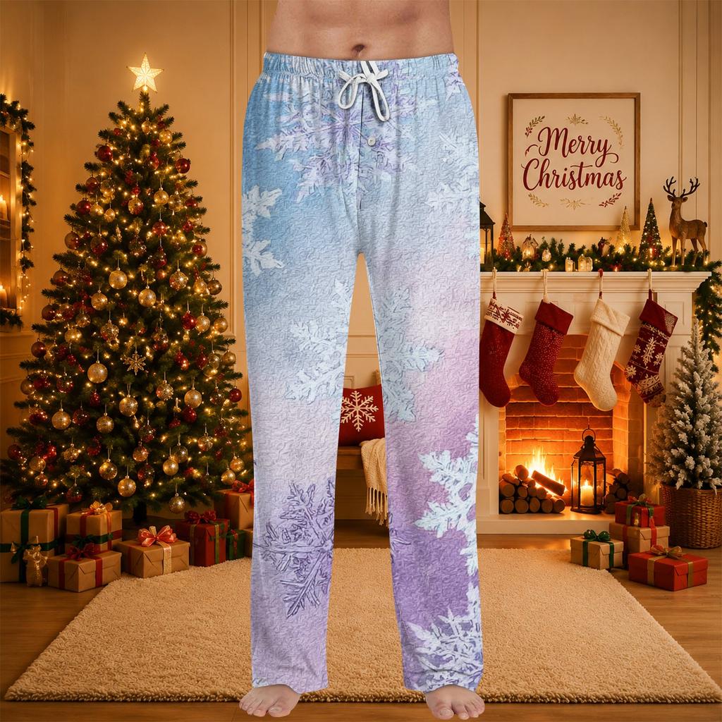 Men's Christmas Print Sleep Pants for Casual at Home