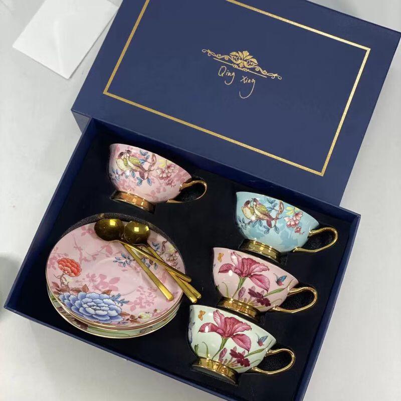 TXRMDX Bone China Coffee & Tea Cup Set
