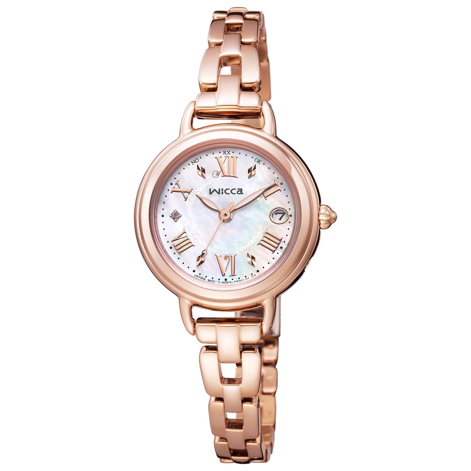 wicca Watch Watch for Second Pink Solar [CITIZEN] (Radio-controlled/Waterproof/Mother-of-pearl) KL0-561-21 Solar-powered Radio-controlled Women,