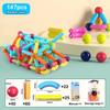 8Pcs-164Pcs Kids Color Magnetic Strip Construction Set Magnetic Balls Stick Building Blocks Educational Toy For Children Gifts