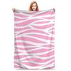 Pink Zebra Leopard Blanket Flannel Decoration Multi-function Lightweight Throw Blankets for Sofa Travel Rug Piece