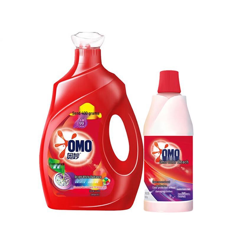 OMO Multi-Effect Color Protect Laundry Detergent & Color Bleach Set
