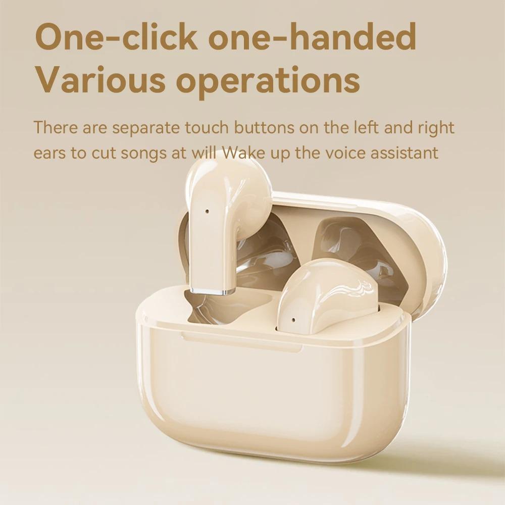 Mini Earphones Wireless Bluetooth 5.4 Earbuds Long-Lasting TWS Noise Cancellation Super Mini Cute Pink Headphones With Mic