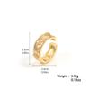 ZAKOL Elegant Four-leaf Flower Zircon Open Ring for Women Vintage Gold Color Couple Rings Luxury Zircon Gift