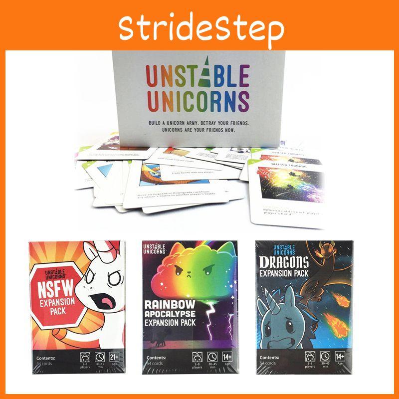 Unstable Unicorns Stolní hra Rozšíření Nsfw Rainbow Dragons Rodinný Party Balíček