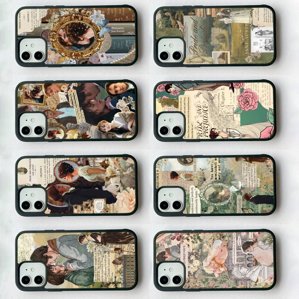 Pride And Prejudice Jane Austen For IPhone 17 16 15 14 13 Pro 12 11 Pro Max Hard PC+TPU Phone Cases Back Cover