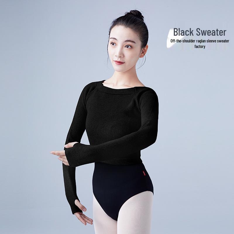 Women's Long Sleeve Knitted Cardigan Sweater for Autumn/Winter Dance Practice