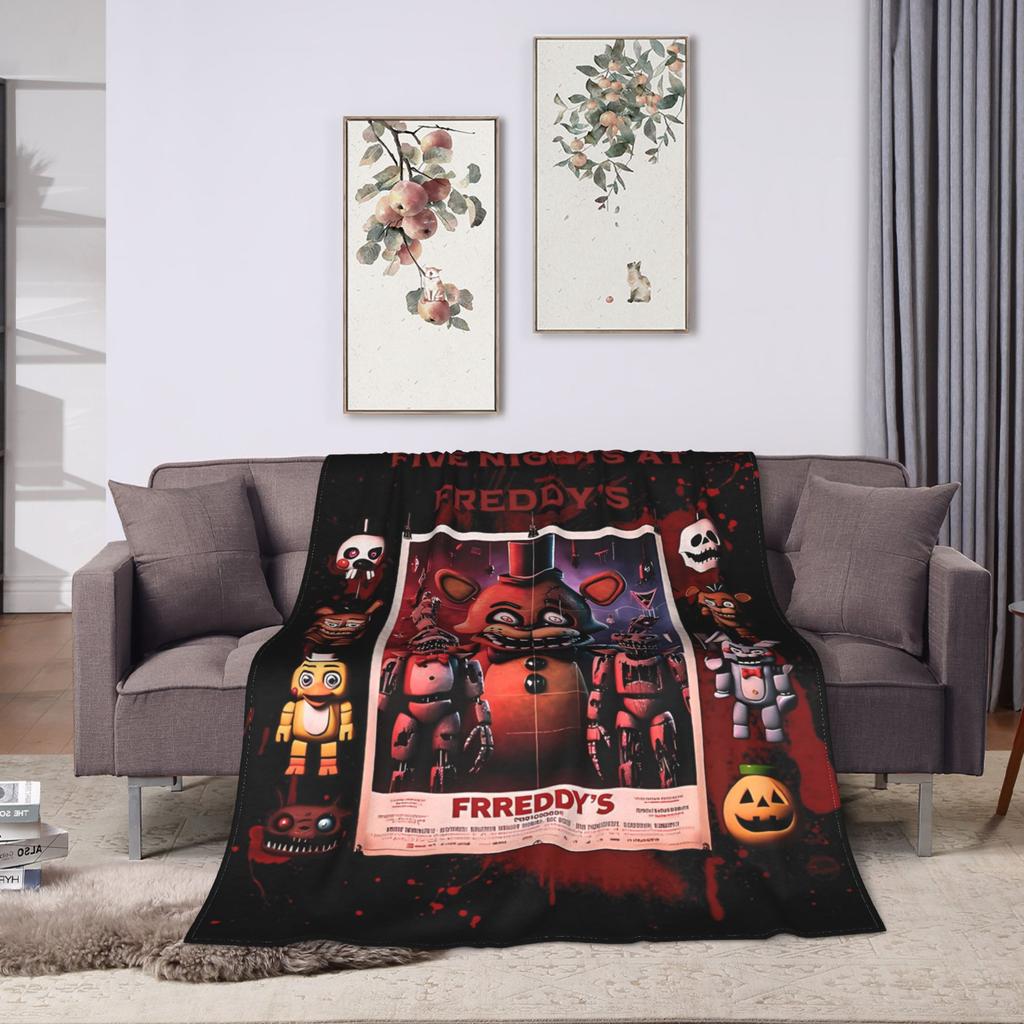 Bei Freddys Phantom Freddy Decken Fleece Herbst FNAF Spiel Atmungsaktiv Warm Überwürfe für Bettwäsche Schlafzimmer Bettwäsche Überwürfe