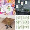 Kindersichere Zeichenübungs-Sets 18 Präzise Geschnittene Wildblumen-Schablonen Wiederverwendbare Kunststoff-Kunstführer Für Schulprojekte Kreatives Lernen
