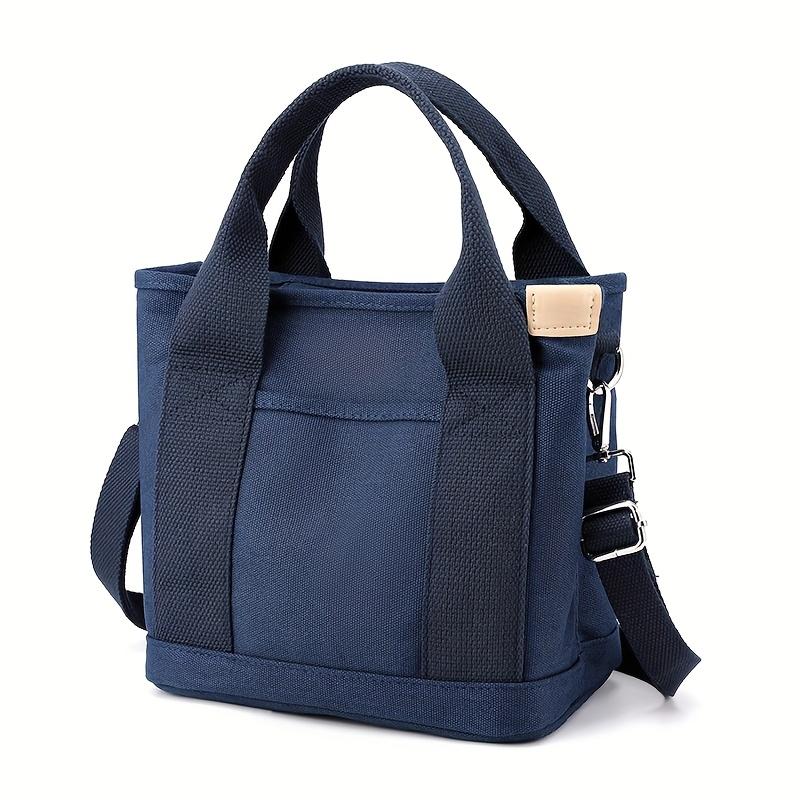 Canvas New Women's Handbag, Simple and Fashionable Bento Bag, Women's Handbag, Hand-held Shoulder, Crossbody Tote Bag