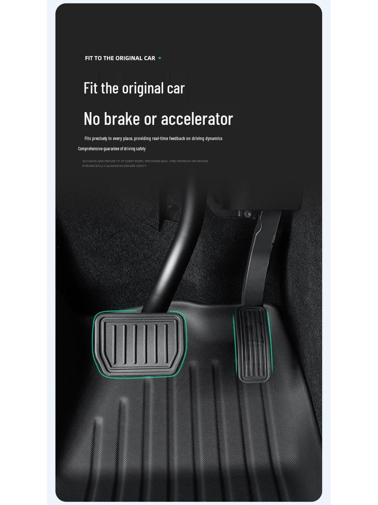 2025 Tesla Model YL Floor Mats, TPE with Door Sill Protection