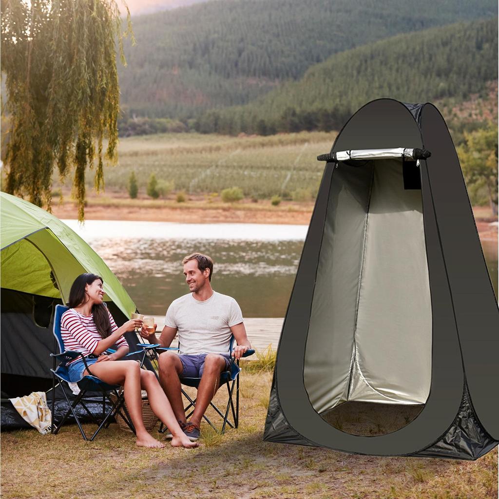 Portable Privacy Shower Tent Outdoor Waterproof Changing Room Shelter for Camping Hiking Beach Toilet Shower Bathroom
