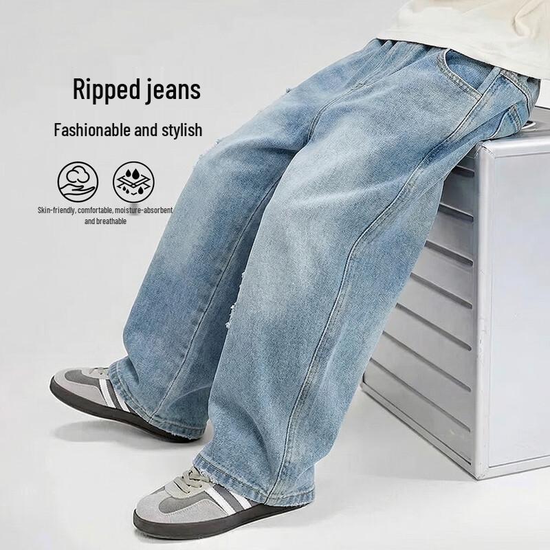 Youyou Tonghua Boys' Soft Cotton Denim Jeans