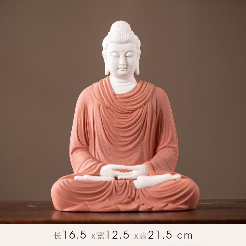 The Buddha statue of Sakyamuni and the Great Sun Buddha for home living room worship, office decoration, craft gifts and ornamen